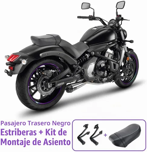 Vista 2 de Kit de estriberas y asiento de pasajero para Kawasaki Vulcan 650 VN650 2015-2025
