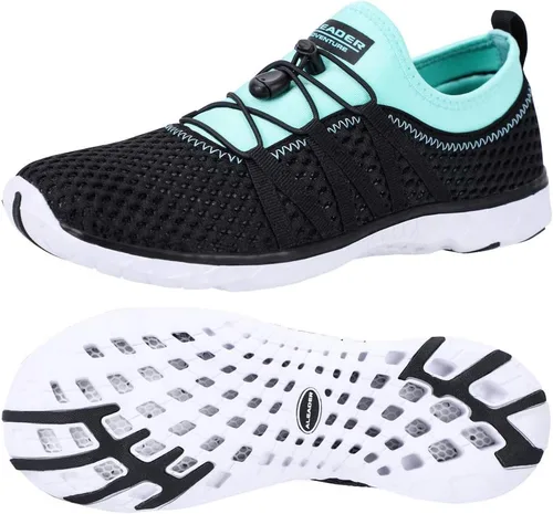 Vista 8 de Aleader Zapatos de agua de malla sin cordones para mujer Rosa albaricoque