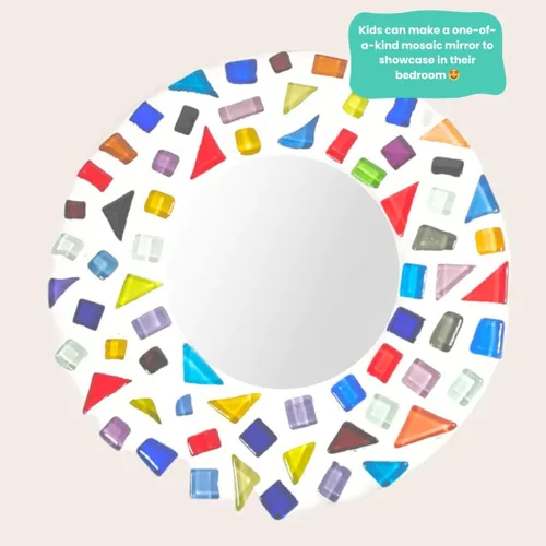 Vista 4 de Sculpd Kit de mosaico para niños, juego de manualidades de pintura para niños a partir de 7 años, cerámica, incluye azulejos de mosaico, 1 juego