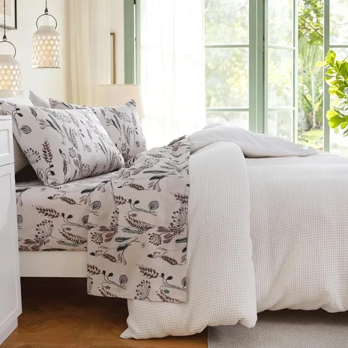 Vista 72 de Bedlifes Juego de sábanas refrescantes de 3 piezas tamaño individual con mezcla de rayón derivado de bambú, suave y transpirable, bolsillo profundo