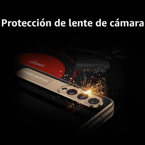 Vista 7 de Funda para teléfono Samsung Galaxy Z Fold 4 [piel auténtica de lujo Premier] [Protección de bisagra de cuerpo completo]