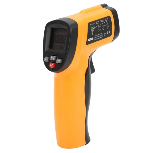 Vista 6 de Fafeicy Termómetro infrarrojo, temperatura digital con emisividad ajustable para uso industrial