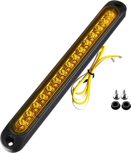 Vista 7 de Paquete de 2 luces LED de identificación de remolque de 10 pulgadas, 15 luces LED de 9 a 30 voltios, luces LED de parada, tira de luces traseras