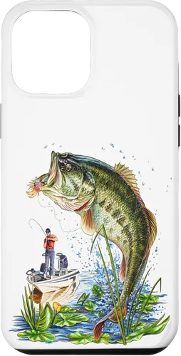 Vista 26 de Fishing Graphic Large Mouth Bass Fish - Fisherman Case for iPhone 17