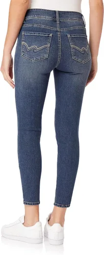 Vista 2 de WallFlower Pantalones de mezclilla Flirty con curvas y cintura alta Insta Stretch para mujer (estándar y más)
