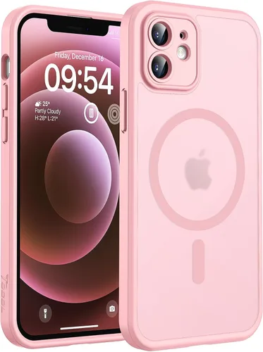 Vista 256 de TOCOL Funda para iPhone 11, compatible con Magsafe, protección completa de cámara, imanes integrados, protección contra caídas, funda translúcida