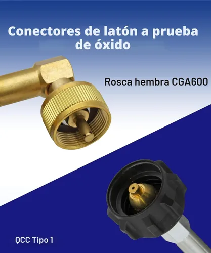 Vista 3 de Flame King Válvula Adaptadora de Accesorio de Recarga de Propano para Cilindros de Tanque Recargables de Camping de 1LB