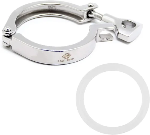 Vista 11 de Acero inoxidable 304 Single Pin Heavy Duty Tri Clamp con tuerca de ala para virola TC 1.5 "con 1 unid junta de silicona