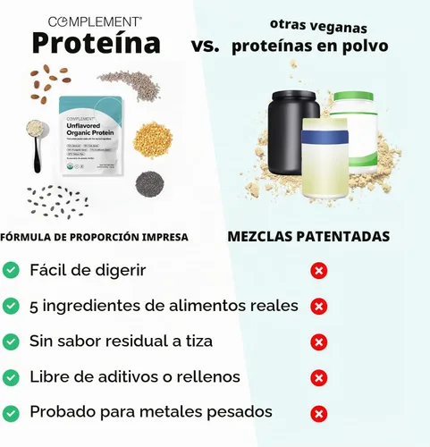 Vista 3 de Complemento de 0.53 oz de proteína vegana sin sabor a base de plantas en polvo (1 porción)