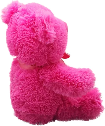 Vista 3 de Anico Oso de peluche rosa intenso de 8 pulgadas, oso rosa brillante, oso pequeño de felpa suave, perfecto para niños, cumpleaños, vacaciones y mucho