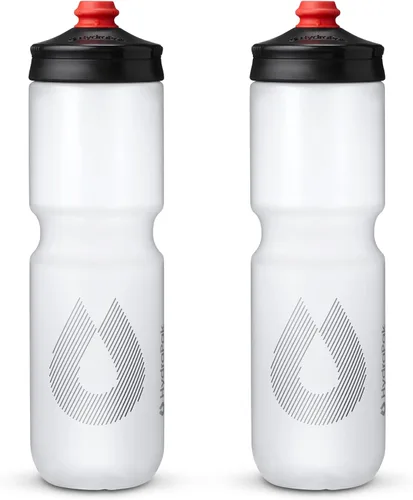 Vista 12 de HydraPak Breakaway Surge - Botella de agua ligera para bicicleta, paquete de 2 (20 onzas, 25 onzas, 30 onzas), botella de alto flujo, ciclismo