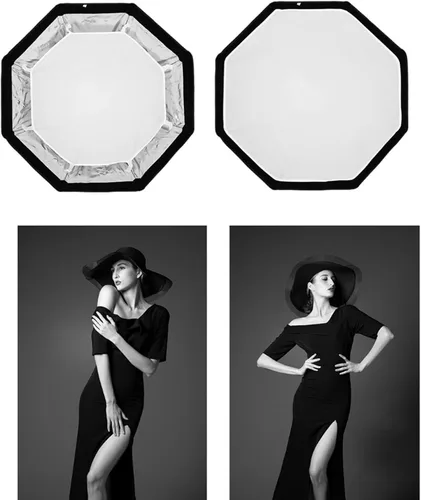 Vista 9 de Triopo Softbox 55 cm/21.6 pulgadas, paraguas octogonal para fotografía, para Godox V860II V860III V850II V850III TT600 TT685 TT685II YN560 III IV