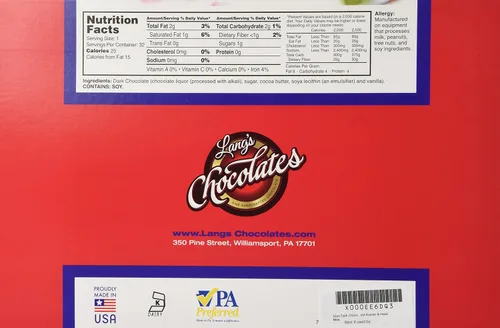 Vista 2 de Lang's Chocolates Tazas de chocolate negro – Sin lácteos, sin gluten, Kosher y certificado lácteo – Añadir mousse, postre o licor – Perfecto