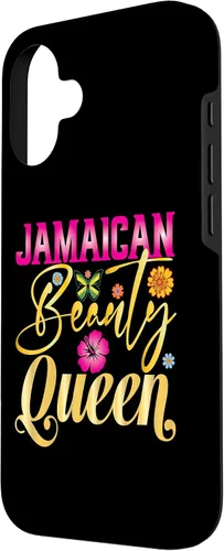 Vista 2 de iPhone 16 Jamaican Beauty Queen Jamaica Flag Jamaica Girl Souvenir Case