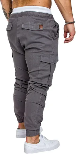 Vista 3 de SIR7 Pantalones deportivos de moda para hombre, pantalones deportivos de entrenamiento atlético, pantalones cargo casuales