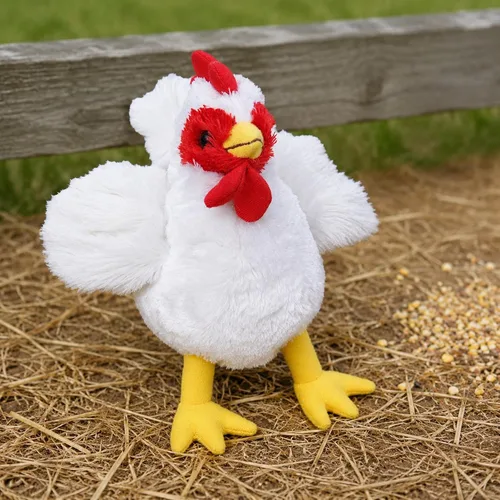 Vista 4 de Wild Republic Hug'ems - Mini animal de peluche de pollo, 7 pulgadas