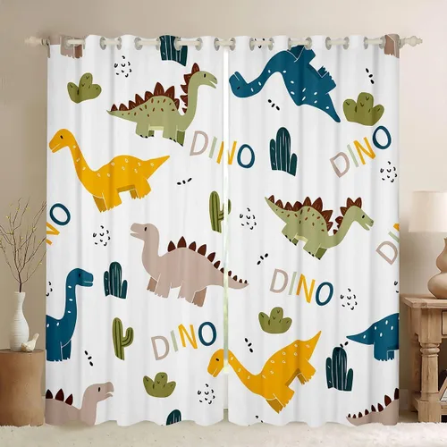 Vista 35 de Feelyou Cortinas opacas con estampado de leopardo para dormitorio, sala de estar, safari, cortinas de oscurecimiento de habitación con purpurina