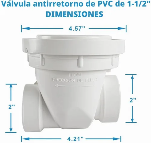 Vista 2 de HYDRO MASTER Válvula de remanso de PVC, (1-1/2 pulgadas)