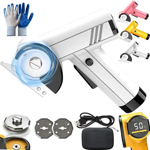 Vista 15 de Rechargeable High-Speed Cardboard Cutter, Cordless Electric Scissors, Automatic Cardboard Box Cutter with Safety Lock, 4-Speed Adjustment, Rotary