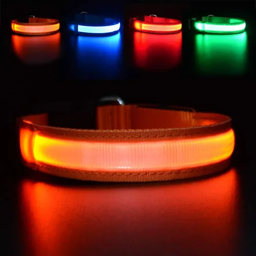 Vista 8 de MASBRILL Collares de perro con luz LED, collar de perro recargable iluminado resistente al agua, para caminar por la noche, collares para perros