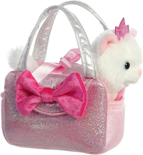 Vista 2 de Aurora Fashion Fancy Pals Trendy Sparkle Pink - Peluche con elegante bolso para divertirse con disfraz, perfecto para niños de 3 años, disfraces