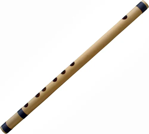 Vista 7 de Flauta de bambú profesional indio bansuri (una melodía) transversal 12 pulgadas instrumento musical de viento de madera