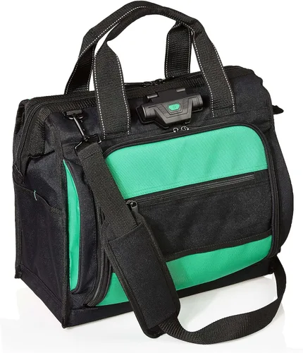Vista 9 de Amazon Basics Mochila para herramientas, bolsa iluminada, color negro, 55 bolsillos