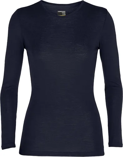 Vista 12 de Icebreaker Merino Womens 175 Everyday Cold Weather Base Layer Thermal Long Sleeve Crewneck T-Shirt Negro
