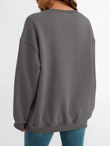 Vista 19 de EFAN Sudaderas de gran tamaño con cuello redondo Y2K para mujer, sudaderas con capucha para otoño, moda 2025, ropa para adolescentes y niñas, lindo