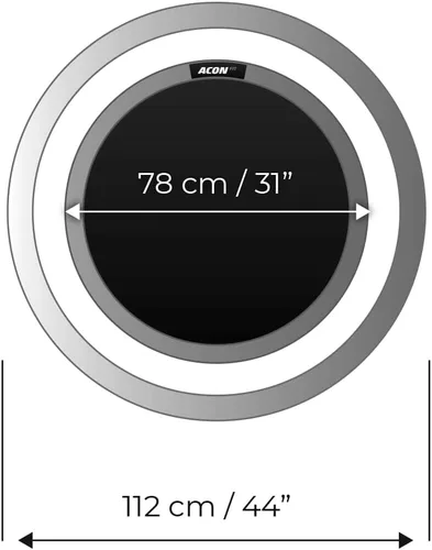 Vista 5 de Acon FIT - Trampolín de fitness redondo de 44 pulgadas con manillar, color negro