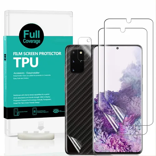 Vista 8 de Ibywind Protector de pantalla para SamSung Galaxy S20 FE 4G/5G [2 unidades], vidrio templado de dureza 9H, con 1 protector de lente de cámara, 1