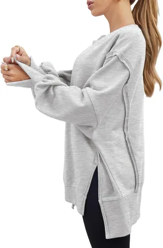 Vista 3 de AUTOMET Womens Oversized Crewneck Sweatshirts Casual Long Sleeve Shirts Loose Fit Hoodies 2024 Winter Outfits Fashion Clothes