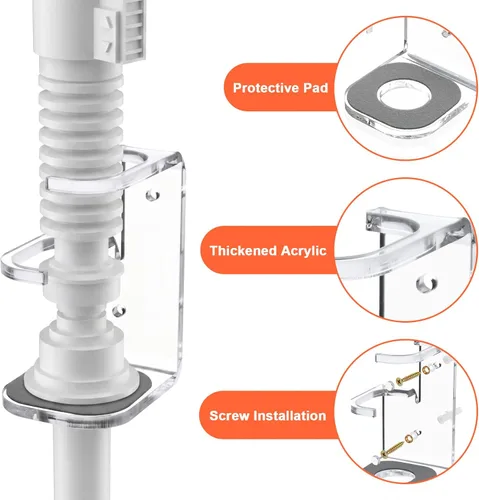 Vista 4 de Cosmos Soporte de montaje en pared para sables de luz acrílicos, soporte para sable de luz con almohadilla protectora para sable de luz vertical
