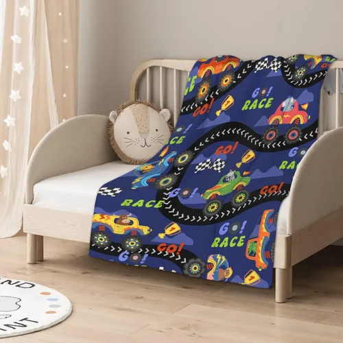 Vista 114 de Manta de bebé con texto en inglés «Just A Boy Who Loves Trucks» para niños y niñas, manta súper suave para envolver al recién nacido, acogedora