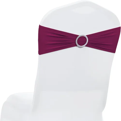 Vista 31 de MDS® Paquete de 10 bandas de elastano para silla con hebilla deslizante para decoración de bodas y eventos, bandas elásticas reutilizables