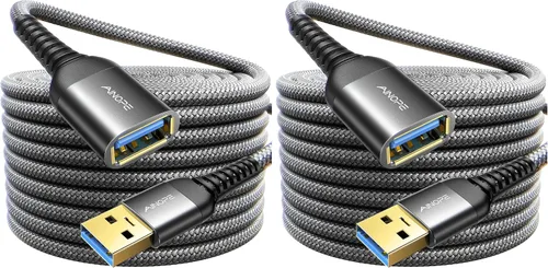 Vista 11 de AINOPE Cable de extensión USB, extensor USB, cable de extensión USB 3.0, cable macho a hembra, cable de alta transferencia de datos, compatible