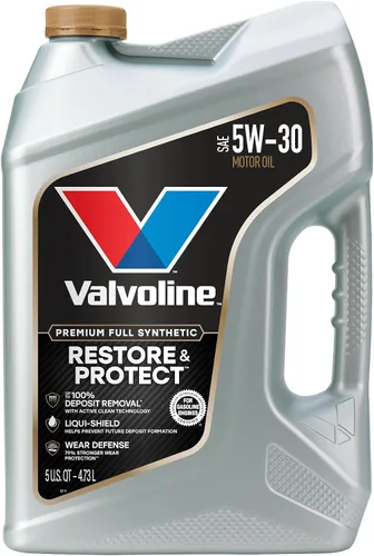 Vista 2 de Valvoline Restore & Protect Aceite de motor sintético 5W-30 de 5 cuartos de galón, caja de 3