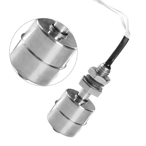 Vista 10 de Interruptor de sensor de nivel de agua de acero inoxidable, sensor de nivel de líquido, controlador de flotador de bola de plástico para bomba