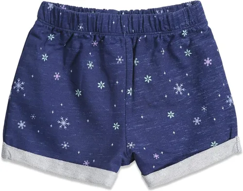 Vista 3 de Disney Frozen Moana Princess Tiana - Conjunto de camiseta floral y pantalones cortos de rizo francés para niños pequeños y grandes