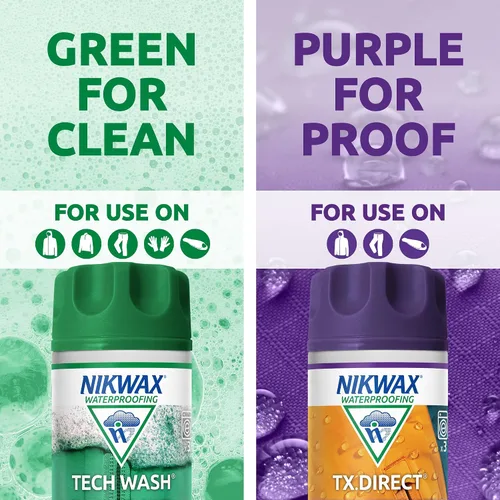 Vista 5 de Nikwax Dúo-Pack de limpieza e impermeabilización para ropa impermeable