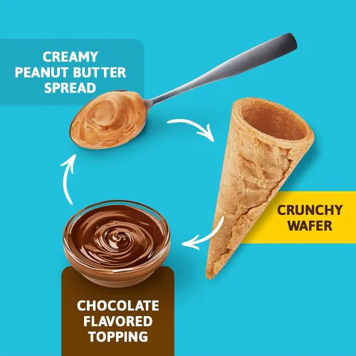 Vista 5 de SKIPPY Waffle Cones, Sweet & Salty Snack, 16 Individually Wrapped Cones