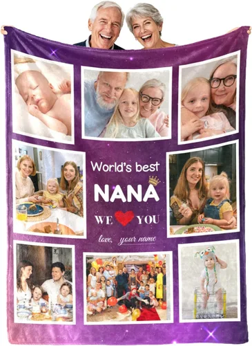 Vista 20 de Envía al Día Siguiente, Manta Personalizada con Texto en Imagen, Manta Personalizada de Collage de Fotos, Manta de Franela Personalizada, Regalos