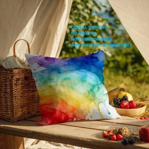 Vista 2 de Shrahala Juego de 2 fundas de almohada de mandala de color beige para exteriores, cuadradas, mandala, para interiores, de lino resistente al agua
