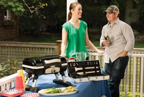 Vista 6 de Parrilla de gas portátil Cuisinart Petit Gourmet, Mesa, Negro