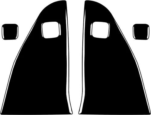Vista 2 de 4 calcomanías para auto con diseño de pilar en el interior del espejo retrovisor compatible con Ridgeline 2017 2018 2019 2020/Passport