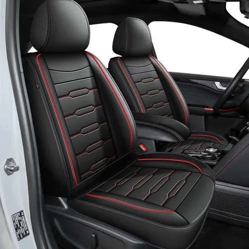 Vista 12 de AOMSAZTO Fundas de asiento de automóvil de ajuste personalizado para Cadillac ATS 2013-2018, fundas de cojín de vehículo, protectores de asiento
