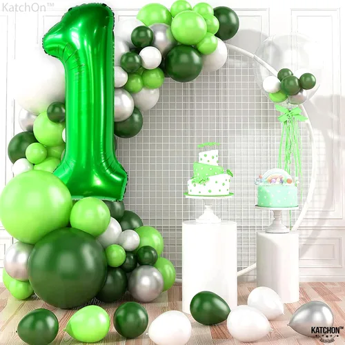 Vista 456 de KatchOn Globo negro del número 1 de 40 pulgadas, globo de feliz cumpleaños Large Mylar Number One Balloon for 1st Birthday Decorations, Foil