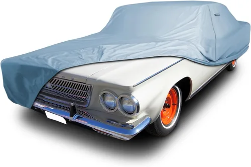 Vista 15 de iCarCover Funda de automóvil personalizada Premium para Chrysler Imperial 1957-1975, resistente, impermeable, para todo tipo de clima, lluvia Negro