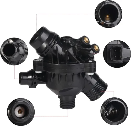 Vista 6 de Bomba de agua de motor eléctrico 11517586925 y termostato apto para BMW 325i 325xi 328i 328xi 330i 330xi 525i 525xi 528i 528xi 530i 530xi x3 x5 z4
