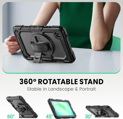 Vista 4 de SEYMAC Funda protectora resistente a prueba de golpes para Samsung Galaxy Tab A9 de 8.7 pulgadas 2023 (SM-X110/X115/X117), resistente a prueba